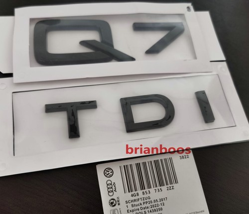 Gloss black tdi badge - black, q7