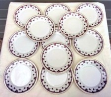 Purple MPC / MCP Czechoslovakia China / Porcelain ? 12 X Piece Tea Plate Lot