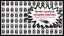 MURDER CASEBOOK MAGAZINES - 155 ISSUES PDF FORMAT ON USB FREE P&P CERT 18
