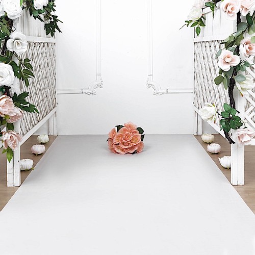 White 100 pvc aisle runner - 100,