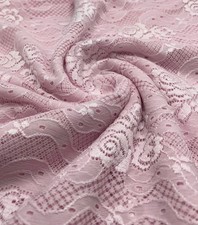 Baby Pink Floral Lace Fabric