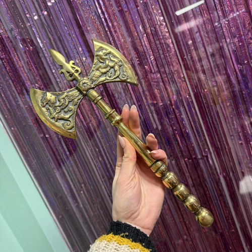 Vintage brass man cave wall