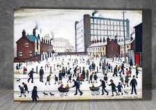 L. S. Lowry Winter in Pendlebury  CANVAS PAINTING ART PRINT POSTER 1591