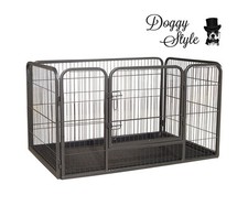 Heavy Duty Puppy Play Pen  WITH  FLOOR Whelping Box 4 x Sizes / Dog Enclosure /