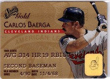 1995 Donruss Studio Gold 36 of 50 Carlos Baerga Authorized Signature