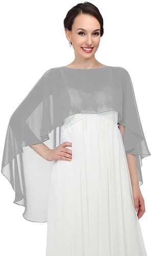 Womens chiffon shawl bridal - chiffon,