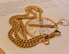 Pocket Watch Chain 10ct Rose