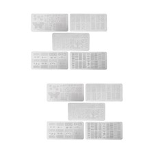  Set of 2 Nail Art Steel Plate