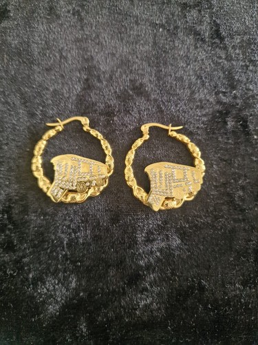 18k gold plated 30mm hoop - gold,