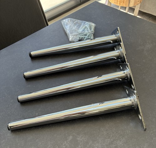 Chrome table legs unused 4 - table,