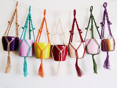Macrame plant hanger - plant, hanging