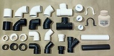 Solvent Weld Waste PIPE & FITTINGS 32/40/50MM, BLACK/ WHITE / SOLVENT CEMENT