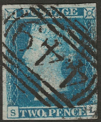 1841 two penny blue - gb, qv
