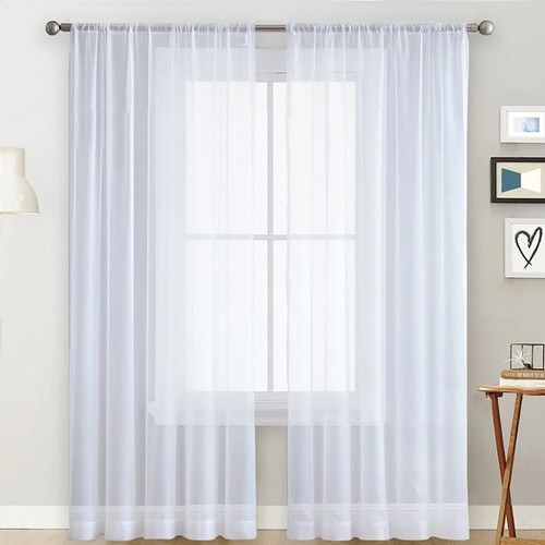 Voile curtains pair - (2, panels)
