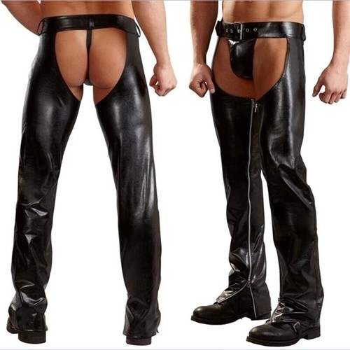 Mens leather wetlook gay - leather,