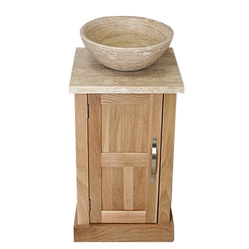 Cloakroom oak bathroom vanity - cloakroom,