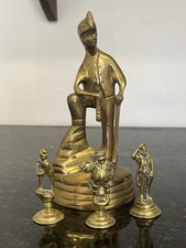 Lot of 4 Vintage Brass Figures