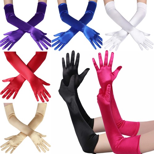 Women satin long gloves - women's,