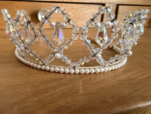 Vintage silver tone - tone, crystal