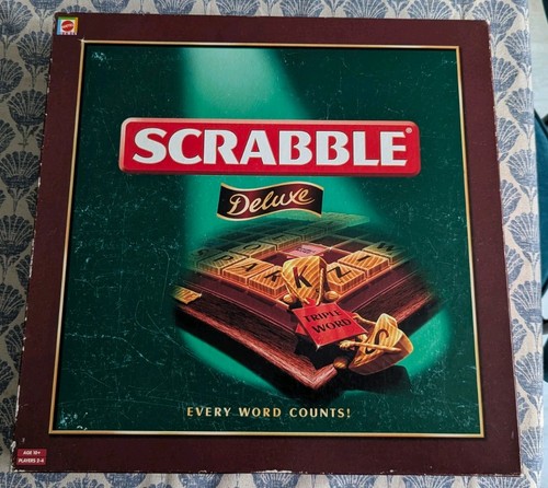 Scrabble deluxe edition wooden - scrabble,