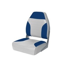 MARINE HIGH BACK BOAT SEAT - BLUE/GREY (75153BG) yacht fishing speedboat rib