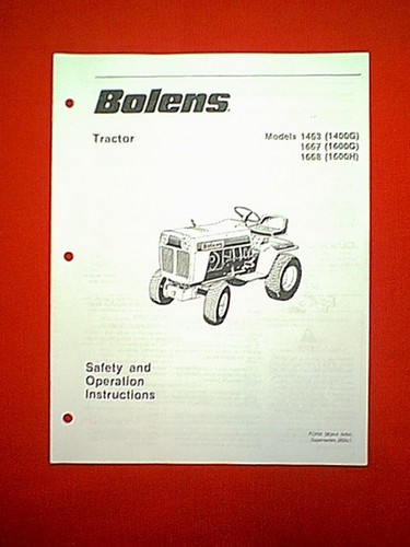 Bolens tractor models 1463 - models,
