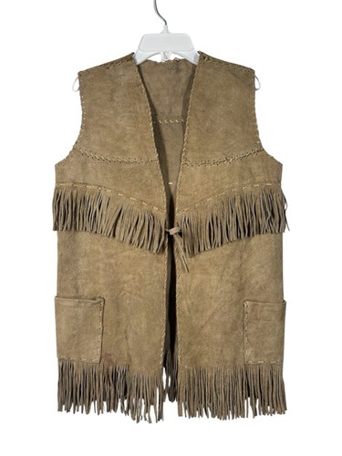 Vintage 70s suede fringe - suede,