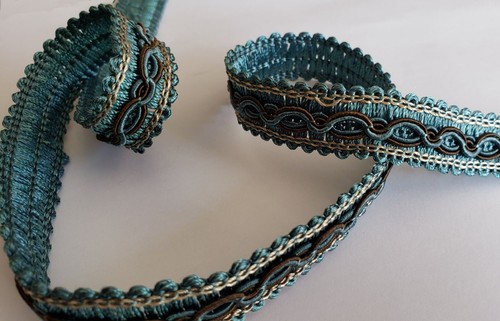 Multi colour teal silky - silky, gimp
