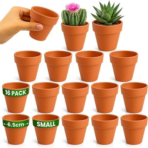 Pack terracotta plant pots - 16,
