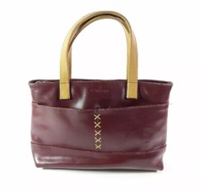 Oriano Burgundy Leather Small Handbag 27cm X 18cm