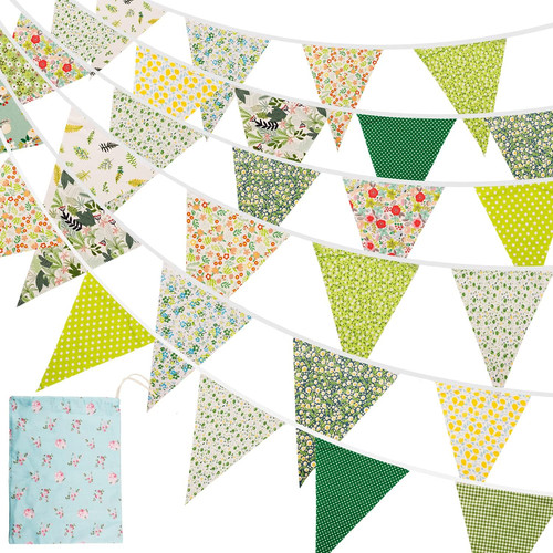 Kuou 15m 50ft fabric bunting - kuou, 15m/50ft