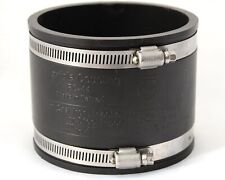 Flexible Rubber Coupling 110mm 4" PVC Soil Drain Pipe Repair Coupler inc Clamps
