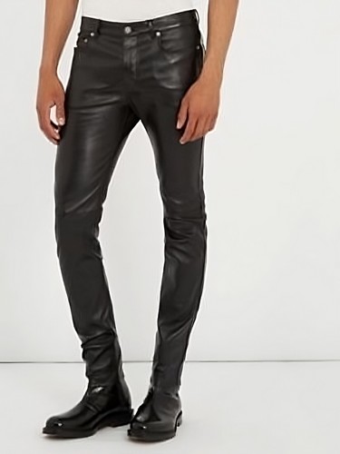Mens leather motorcycle biker - ,