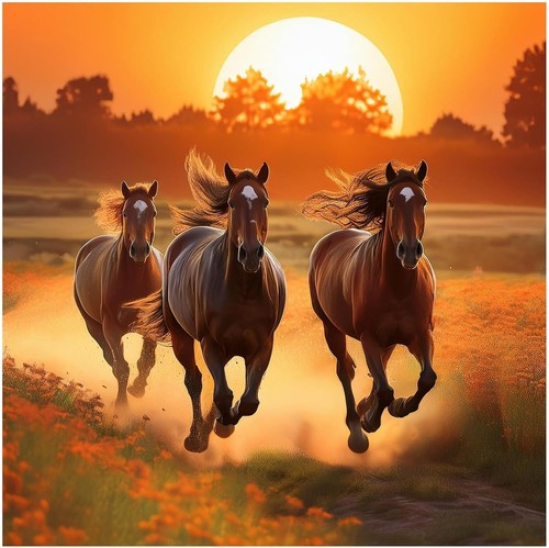 Tile mural running - tile,
