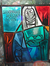 Vintage Hand Painted Leaded