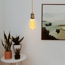 Pendant Lamp Holder Ceiling Rose Industrial Vintage Pendant Light Fitting E27