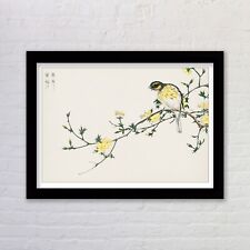 Vintage Japanese Bird Art Print Bunting by Numata Kashu Available Framed