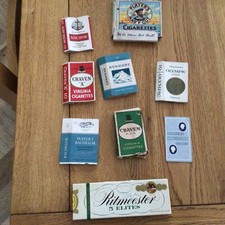 Nine Vintage Empty Cigarette