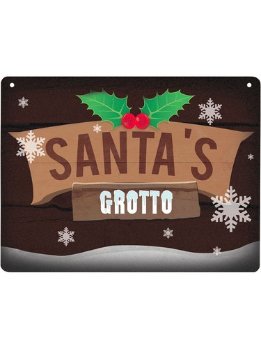 Santa grotto mini - tin, sign
