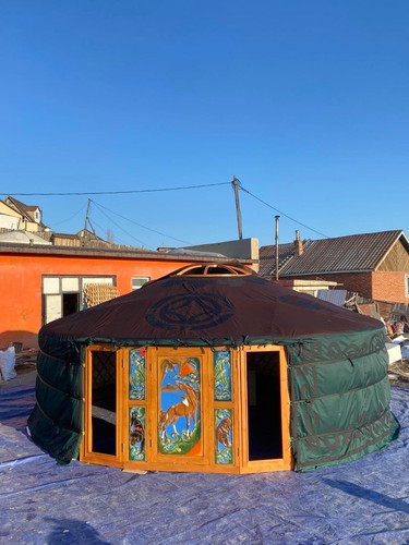 Hand carved mongolian yurt - mongolian,