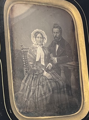 Daguerreotype couple plate - couple,