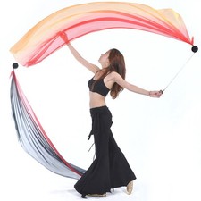 2 Pieces Belly Dance Silk Veil