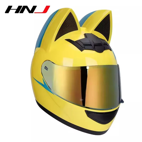 Hnj motorcycle helmet cute cat - cute,