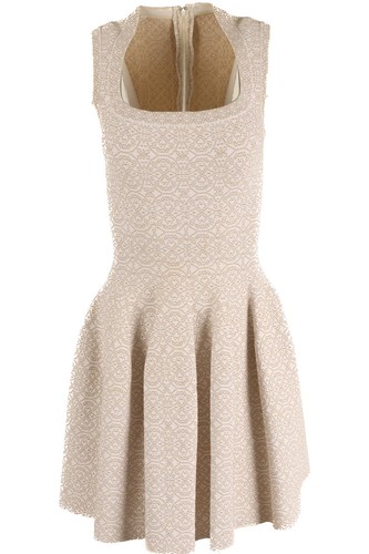 Alaïa beige knit mini dress - alaÏa,