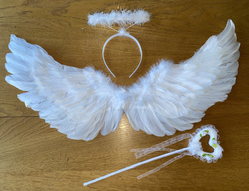 Handmade real feather angel - real,