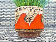 MID CENTURY 60'S DUMLER & BREIDEN WEST GERMAN POTTERY FIRE FAT LAVA PLANT POT