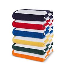 Cabana Stripe Beach Towels 100% Cotton 70cm x 150cm Large Pool Towel Quick Dry