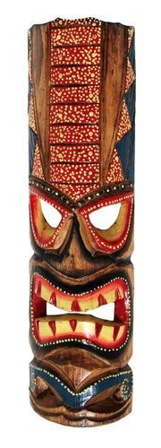 Tiki mask wooden - wooden, plaque