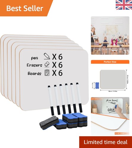 6pcs mini whiteboards with - 6pcs,