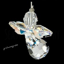 WOODSTOCK CHIMES CRYSTAL GUARDIAN ANGEL SUNCATCHER  AURORA BOREALIS (APRIL)